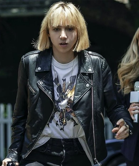 Clickbait 2021 Pia Brewer Black Leather Jacket