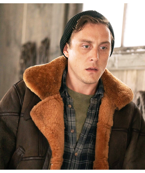 Till Death 2021 Jack Roth Brown Shearling Jacket