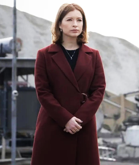 Superman and Lois Leslie Larr Maroon Trench Coat