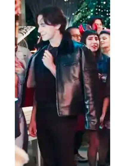 Rebelde 2022 Sebas Black Leather Jacket 3