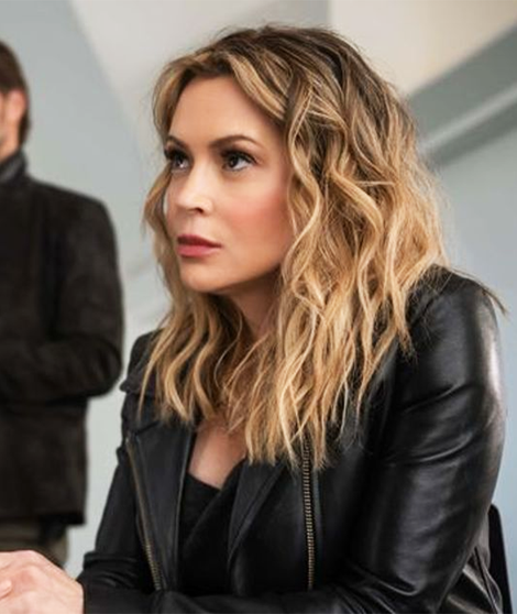 Brazen 2022 Alyssa Milano Black Leather Jacket