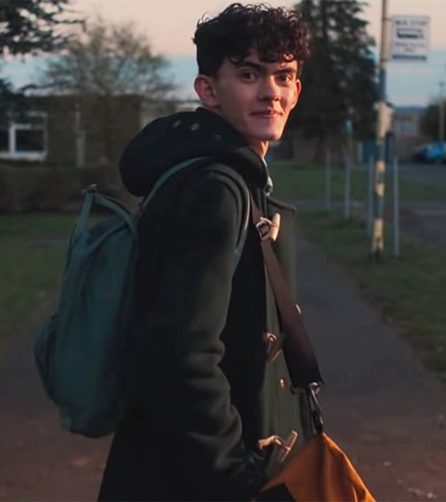 Heartstopper 2022 Joe Locke Black Wool Coat 1