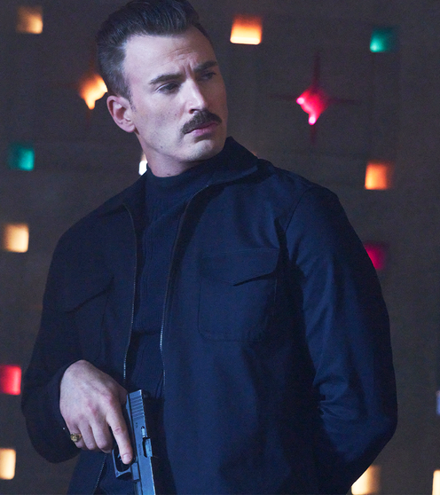 The Gray Man 2022 Chris Evans Black Jacket 1