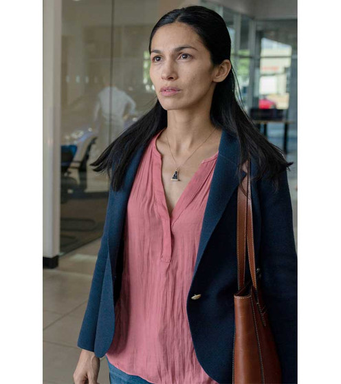 The Cleaning Lady 2022 Elodie Yung Wool Coat 1