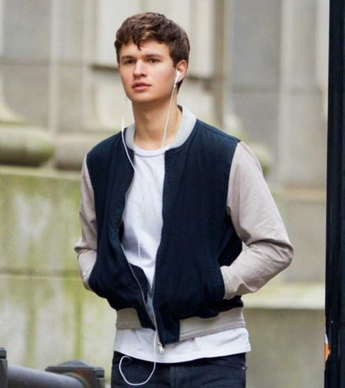 Baby Driver Ansel Elgort Bomber Jacket