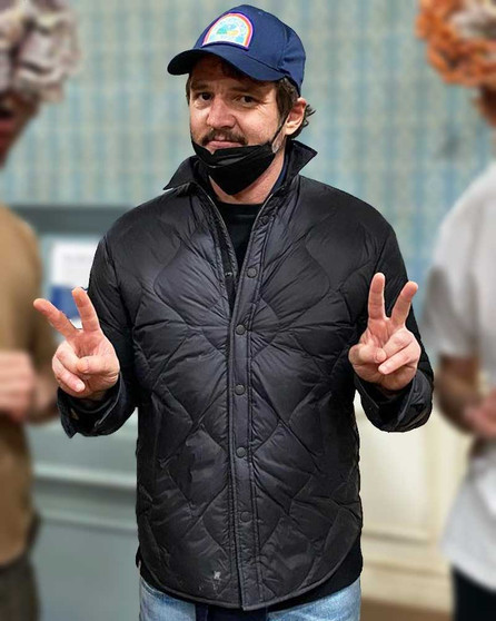 The Last of Us 2023 Pedro Pascal Black Quilted Jacket