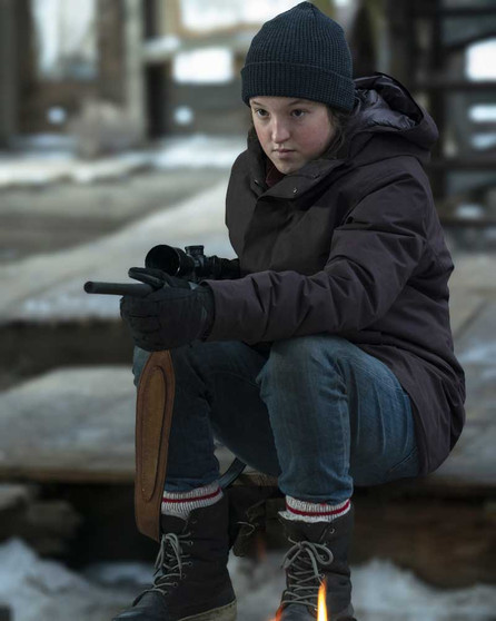 The Last of Us Bella Ramsey Brown Hooded Jacket