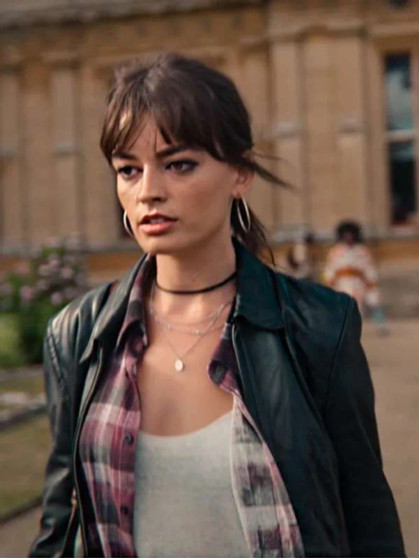 Maeve Wiley Sex Education S04 Leather Jacket
