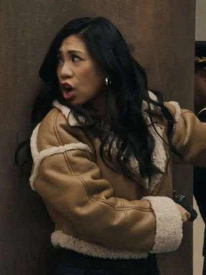 Melody Bayani The Equalizer S03 Shearling Leather Jacket