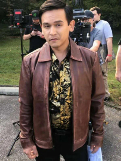 Camp Hideout 2023 Josh Inocalla Brown Leather Jacket