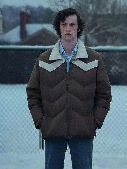 Dominic Sessa The Holdovers 2023 Brown Puffer Jacket