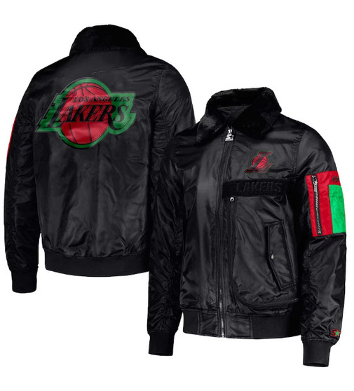Los Angeles Lakers Starter Black Jacket Los Angeles Lakers Starter Black Jacket