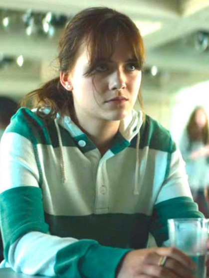 Cat Person Emilia Jones Striped Hoodie Jacket Cat Person Emilia Jones Striped Hoodie Jacket