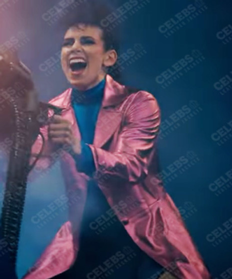 The Beekeeper 2024 Purple Leather Coat