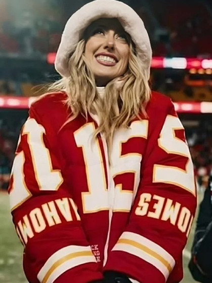 Brittany Mahomes Kristin Juszczyk Red Jacket Brittany Mahomes Kristin Juszczyk Red Jacket