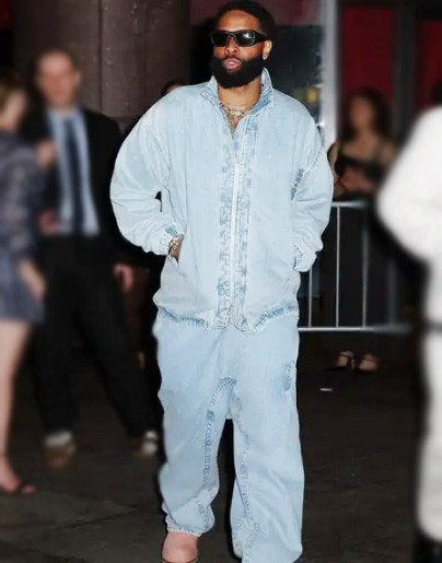 Odell Beckham Jr. Met Gala 2024 Denim Suit