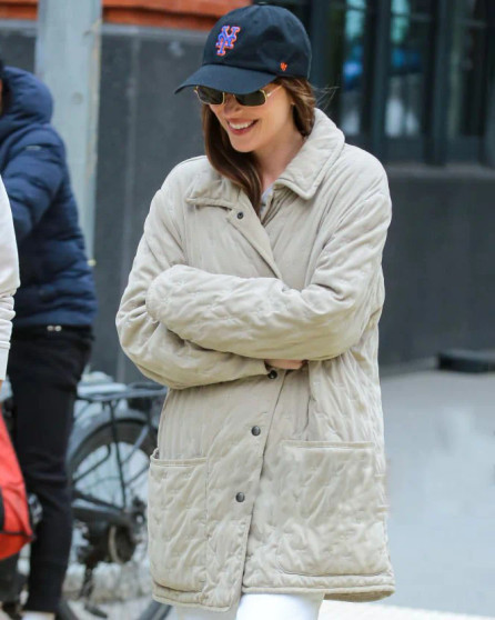 Dakota Johnson Materialists 2025 Quilted Jacket