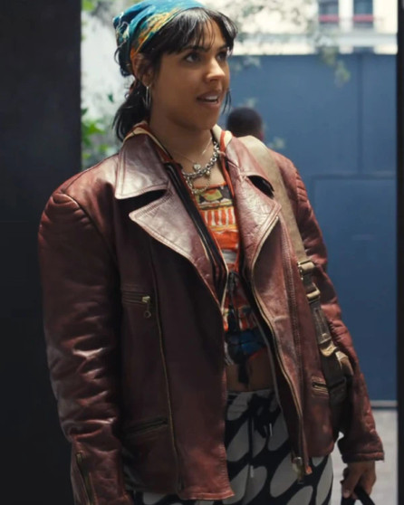 Zita Hanrot Paloma Castel 2024 Leather Jacket