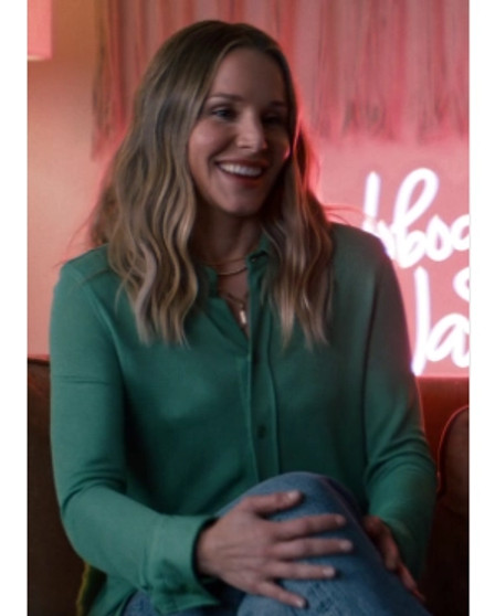 Kristen Bell Nobody Wants This 2024 Green Jacket