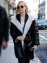 Jennifer Lawrence NYC Shearling Coat for women