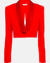 Paula Jo TV Series 2025 Meta Golding Red Cropped Blazer