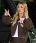 The Flip Off 2025 Christina Hall Brown Bomber Jacket