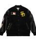 San Diego Padres Vintage Black Out Vintage Varsity Jacket