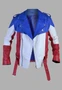 Men's United States of America USA Biker Leather Jacket Man