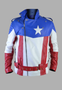 Men's United States of America Flag Biker Leather Jacket Man