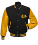Chicago Blackhawks Varsity Black and Yellow  NHL Jacket