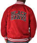 Starter Chicago Blackhawks Red Button-Up Bomber Retro Satin Jacket