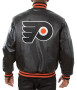 Black Philadelphia Flyers  Leather Jacket