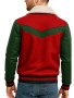 Men’s Christmas Red and Green Varsity Jacket