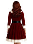 Mrs Claus Christmas Red Velvet Dress