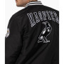Black Collingwood Magpies Team Varsity Jacket
