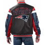 Full-Zip New England Patriots Varsity Leather Black Jacket