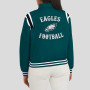 Philadelphia Eagles Midnight Satin Varsity Jacket