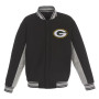 Green Bay Packers Wool Black And Grey Jacket