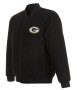 Green Bay Packers  Black Wool Jacket