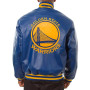 Golden State Warriors Blue Leather Jacket