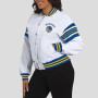 Golden State Warriors White Fleece Jacket for women