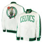 White Boston Celtics Satin Jacket