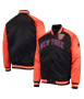 New York Knicks Satin Bomber Jacket Orange/Black