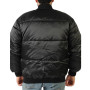 Chicago Bulls Puffer Satin Jacket in Black & Red Color
