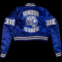 TSU Blue Cropped Satin Jacket