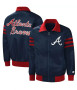 Atlanta Braves Zip Up Jacket With Classic Collar