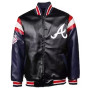 Atlanta Braves Biker leather Jacket