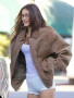 Bella Hadid Brown Suede Jacket