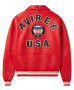 Red Avirex Bomber Varsity Jacket