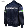 Seattle Seahawks Bomber Satin Blue Jacket